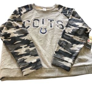NWT Team Apparel Hideaway Ladies Fleece Top for the INDIANAPOLIS COLTS fan!